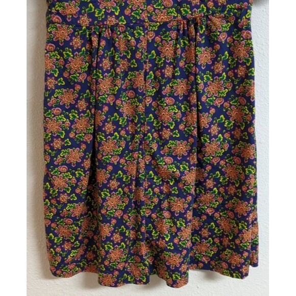 BODEN Women's Purple Floral Puff Sleeve Dress Size 8 Long Multicolor EXCELLENT! - Picture 9 of 11